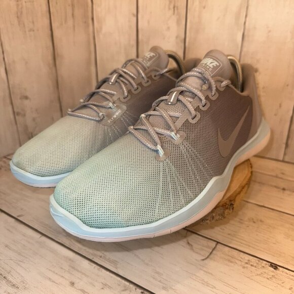 Nike Flex Supreme TR5 Womens Sz 10 Running Training Shoes Sneakers Blue White - Picture 3 of 10